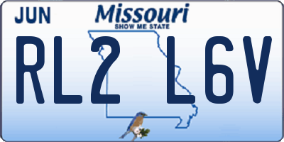 MO license plate RL2L6V