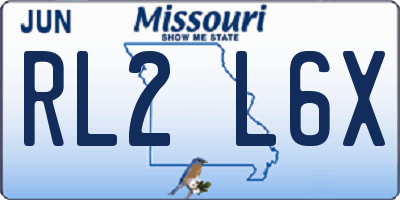 MO license plate RL2L6X