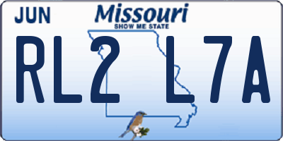 MO license plate RL2L7A