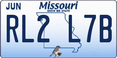 MO license plate RL2L7B
