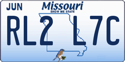 MO license plate RL2L7C