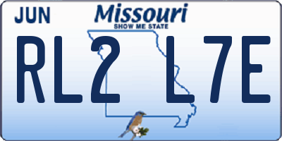 MO license plate RL2L7E