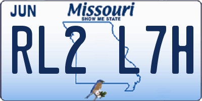 MO license plate RL2L7H