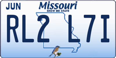 MO license plate RL2L7I
