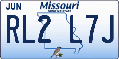MO license plate RL2L7J