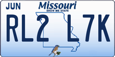 MO license plate RL2L7K