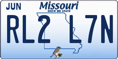 MO license plate RL2L7N