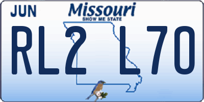 MO license plate RL2L7O