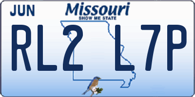 MO license plate RL2L7P