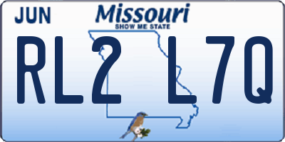 MO license plate RL2L7Q