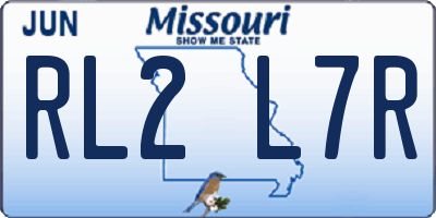 MO license plate RL2L7R