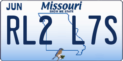 MO license plate RL2L7S