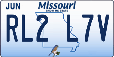 MO license plate RL2L7V