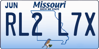 MO license plate RL2L7X