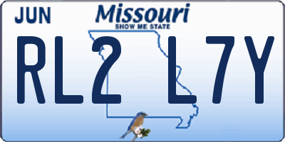 MO license plate RL2L7Y