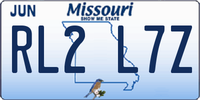 MO license plate RL2L7Z