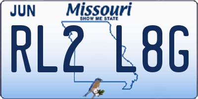 MO license plate RL2L8G