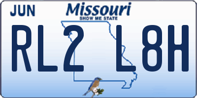 MO license plate RL2L8H