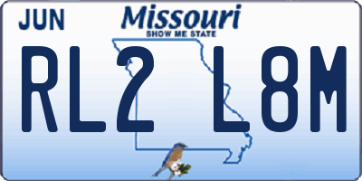 MO license plate RL2L8M