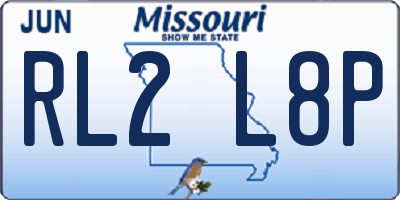 MO license plate RL2L8P