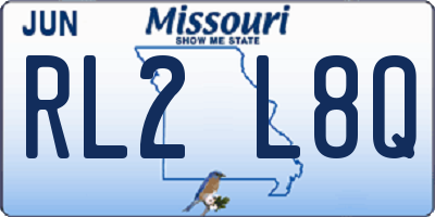 MO license plate RL2L8Q