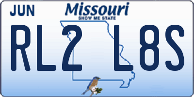MO license plate RL2L8S