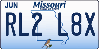 MO license plate RL2L8X