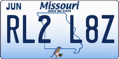MO license plate RL2L8Z