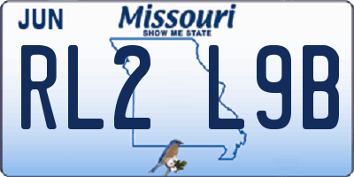 MO license plate RL2L9B