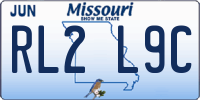 MO license plate RL2L9C