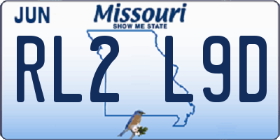 MO license plate RL2L9D