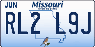MO license plate RL2L9J
