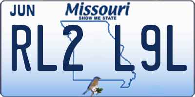 MO license plate RL2L9L