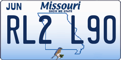 MO license plate RL2L9O