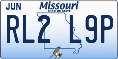 MO license plate RL2L9P