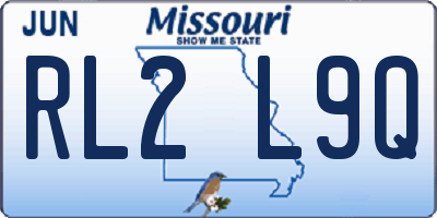 MO license plate RL2L9Q
