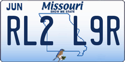 MO license plate RL2L9R
