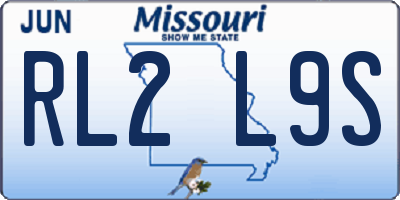 MO license plate RL2L9S