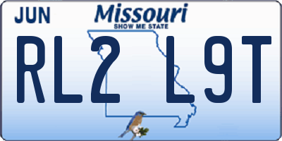 MO license plate RL2L9T