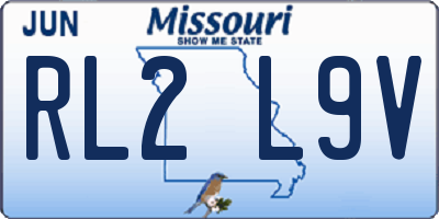 MO license plate RL2L9V