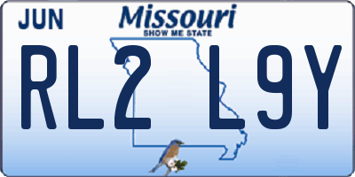 MO license plate RL2L9Y