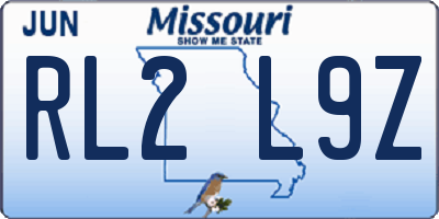 MO license plate RL2L9Z