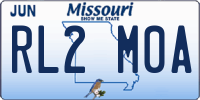 MO license plate RL2M0A