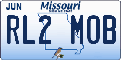 MO license plate RL2M0B