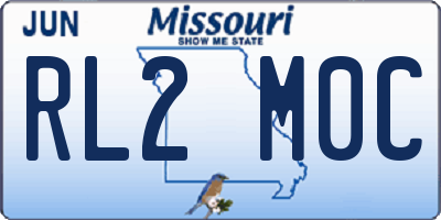 MO license plate RL2M0C
