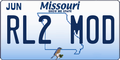 MO license plate RL2M0D