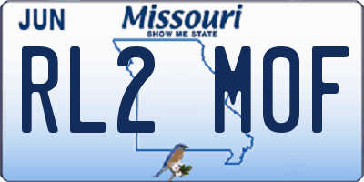 MO license plate RL2M0F
