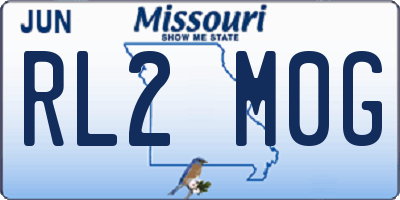 MO license plate RL2M0G