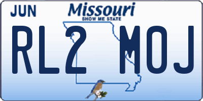 MO license plate RL2M0J