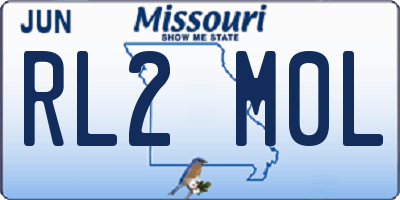 MO license plate RL2M0L